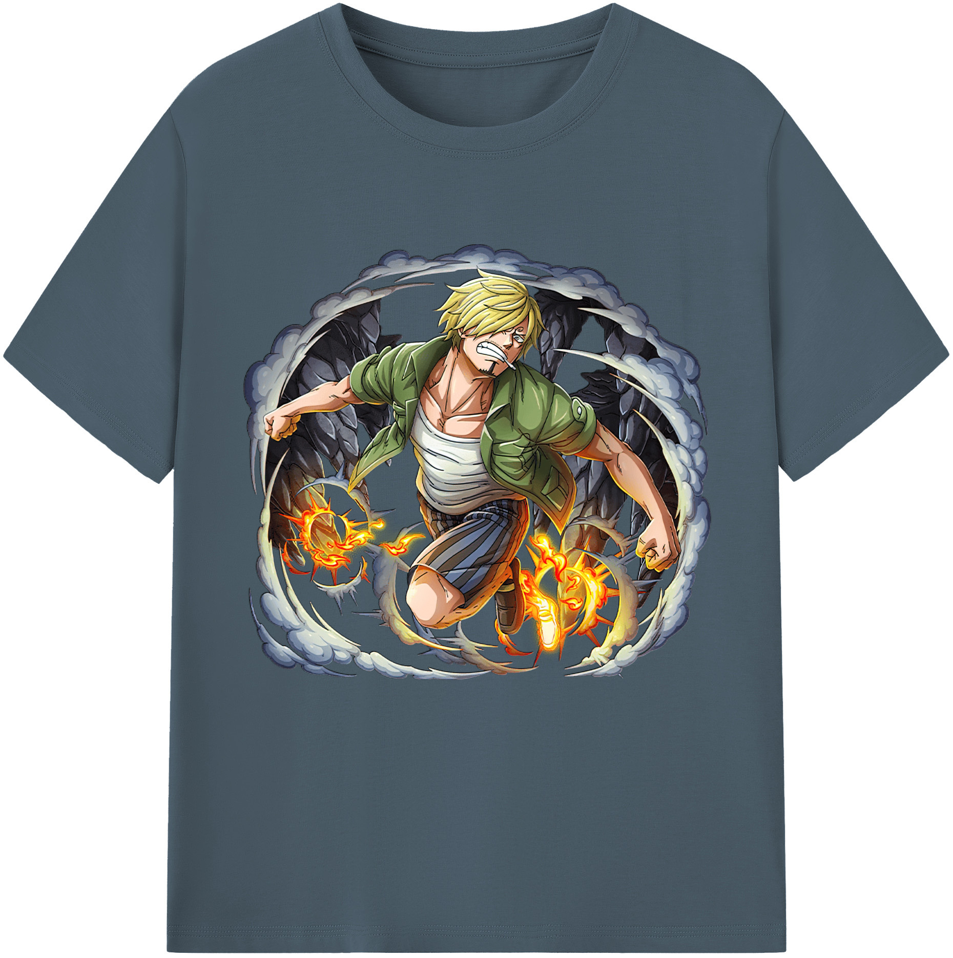 ワンピース サンジ ONE PIECE Sanji 綿100％半袖Tシャツ（フロントプリント）